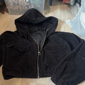 BDG black Corduroy Jacket size large cropped